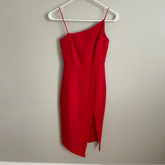 Princess Polly Red size 2 Aero Midi Asymmetrical Dress - Picture 4 of 6